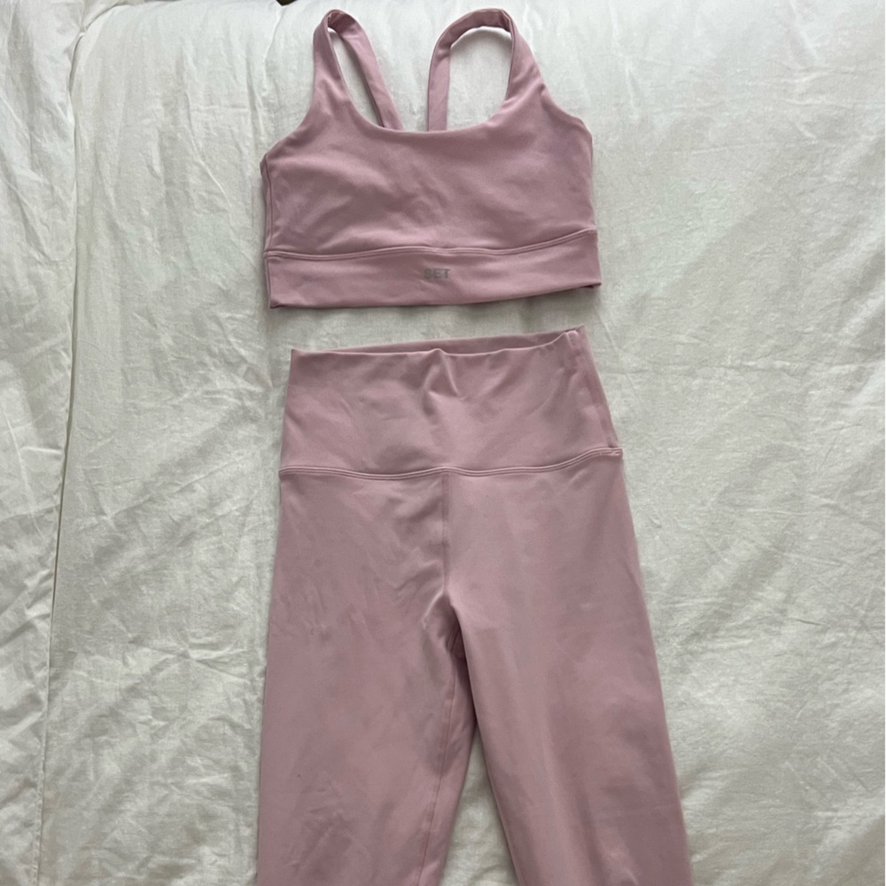 SET Active Pink High-Waist Leggings & Sports Bra Set